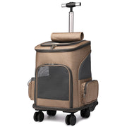 Portable Folding Trolley Pet Backpack By Woofymood