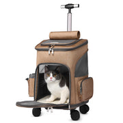 Portable Folding Trolley Pet Backpack By Woofymood