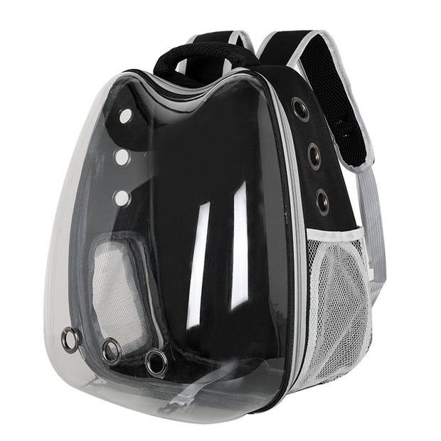 Transparent Breathable Cat Carrier Bag for Travel by Woofymood