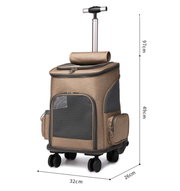 Portable Folding Trolley Pet Backpack By Woofymood