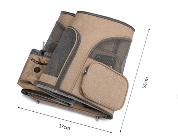 Portable Folding Trolley Pet Backpack By Woofymood