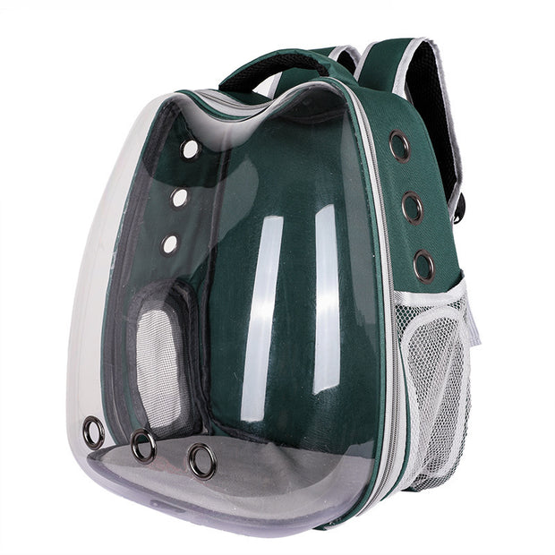 Transparent Breathable Cat Carrier Bag for Travel by Woofymood