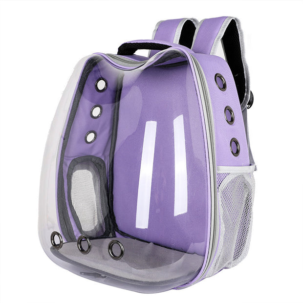 Transparent Breathable Cat Carrier Bag for Travel by Woofymood