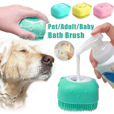 Silicone Pet Bath Glove Brush by Woofymood
