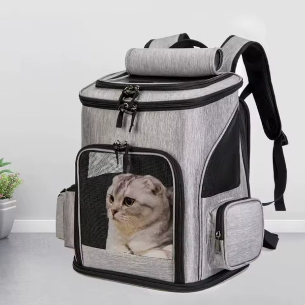 Portable Folding Trolley Pet Backpack By Woofymood